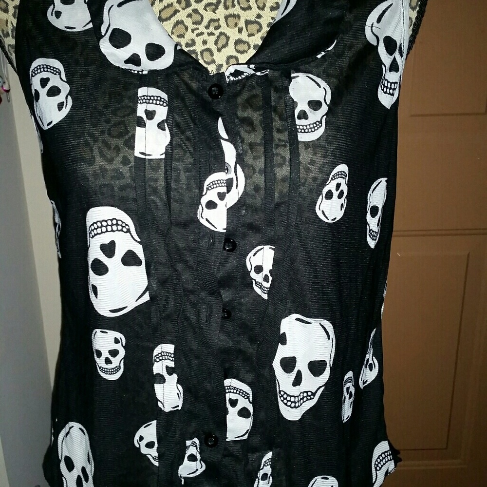 Julie's closet skull blouse